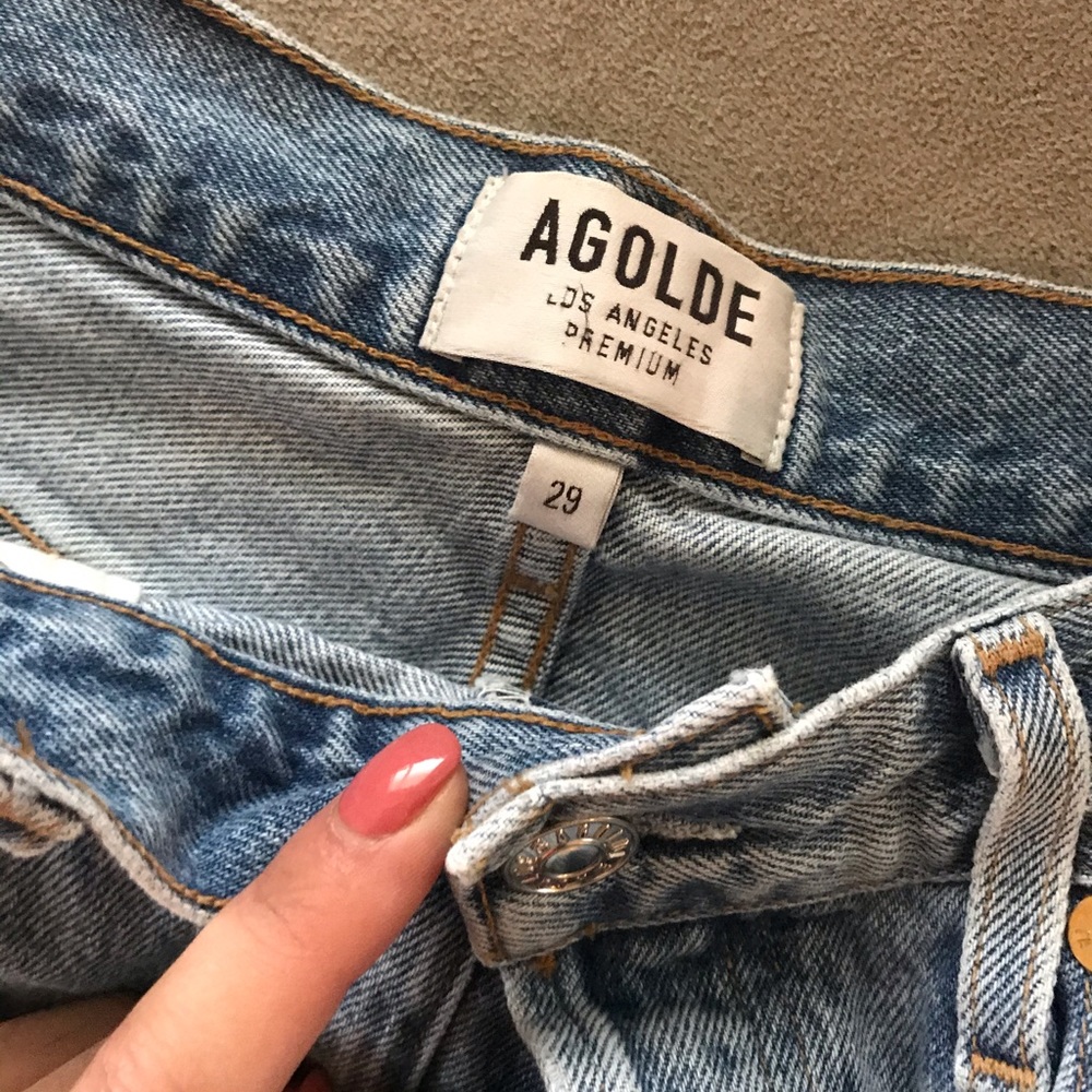 Agolde Riley High Rise Crop Jeans in Renewal - Picture 7 of 7
